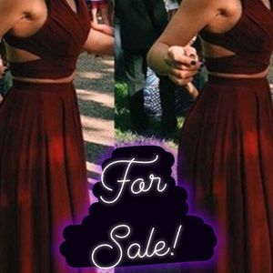 Burgundy prom dress